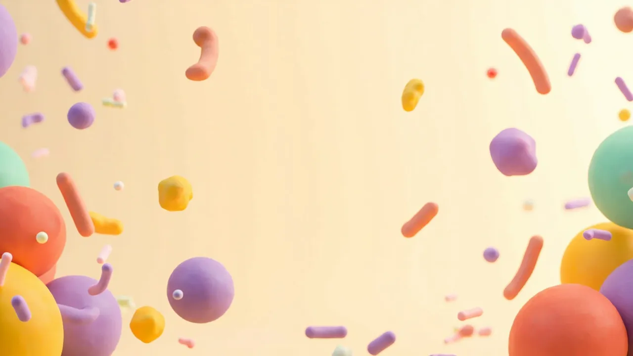 Fröhliche, bunte Illustration rund um das Erstellen einer Website